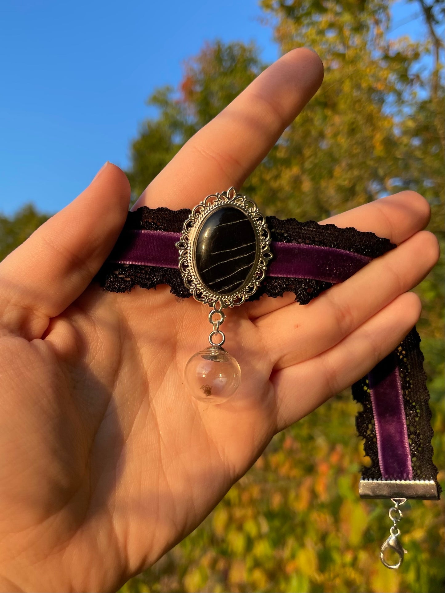 Real Spiderweb and Tarantula Molt Chokers
