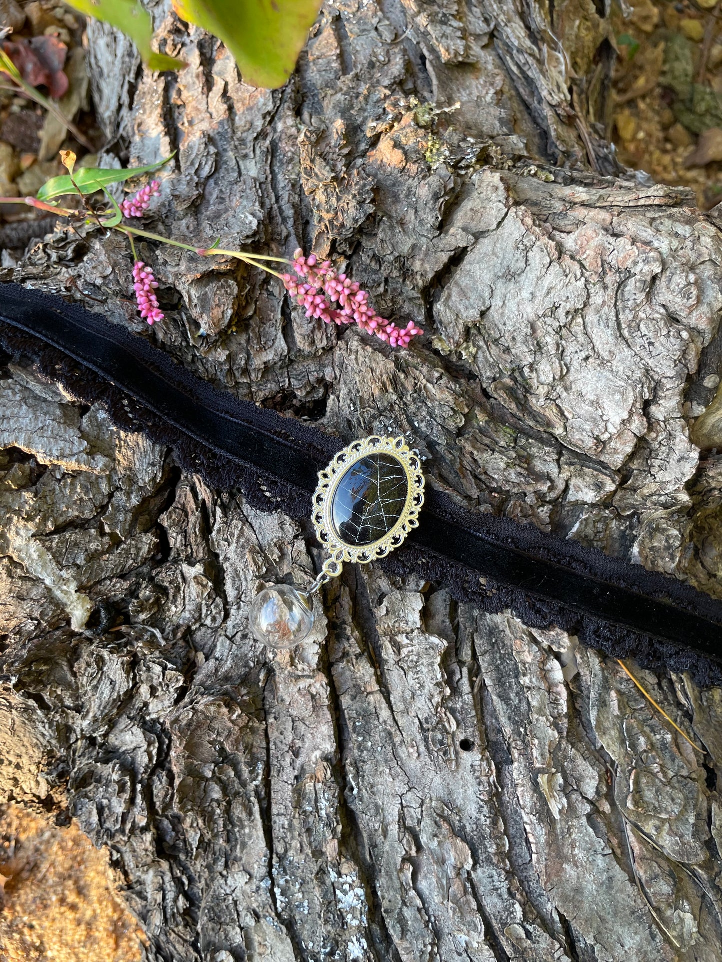 Real Spiderweb and Tarantula Molt Chokers