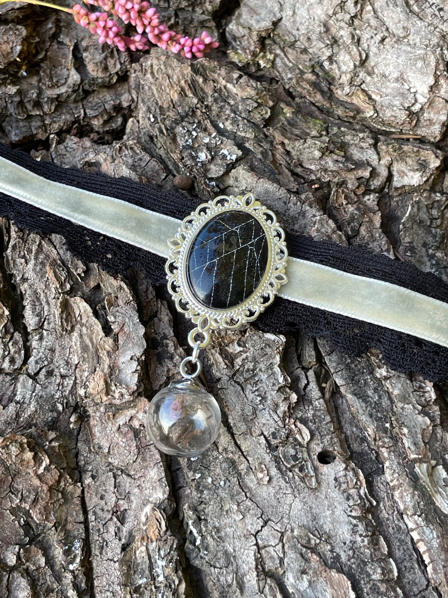 Real Spiderweb and Tarantula Molt Chokers