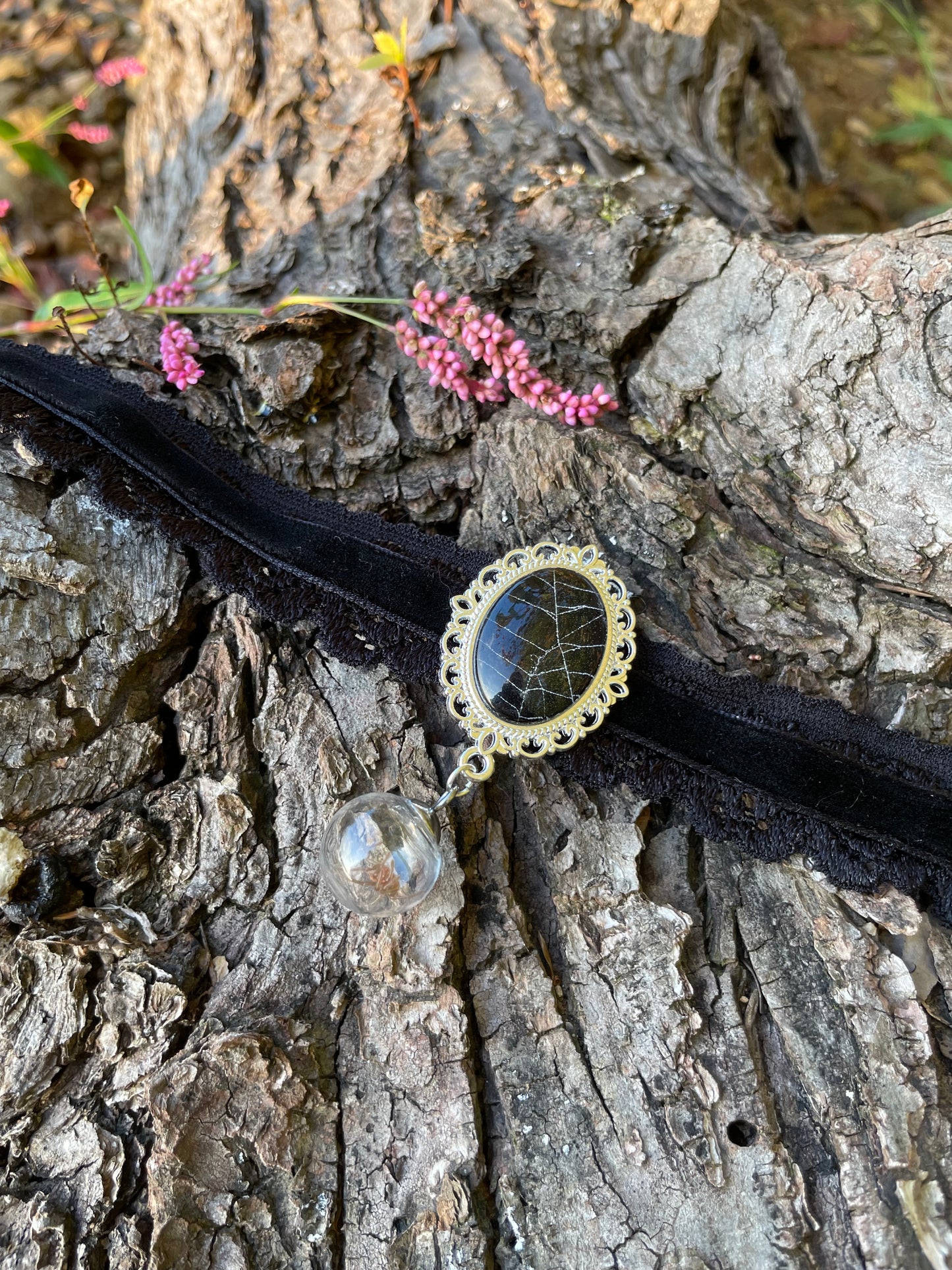 Real Spiderweb and Tarantula Molt Chokers