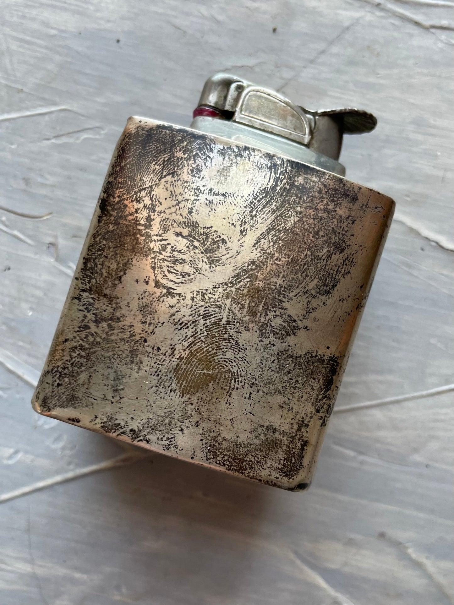 Vintage Sterling Inscribed Initial Table Lighter