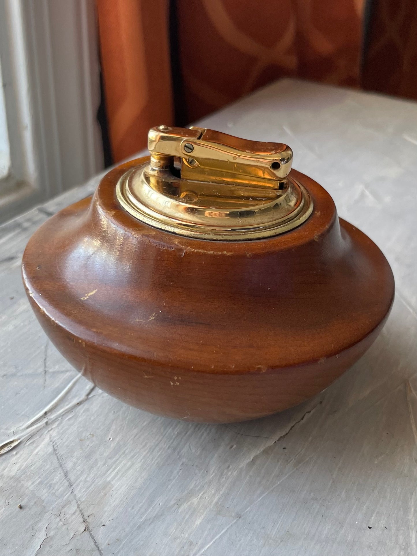 Mid Century Colibri Wood Table Lighter