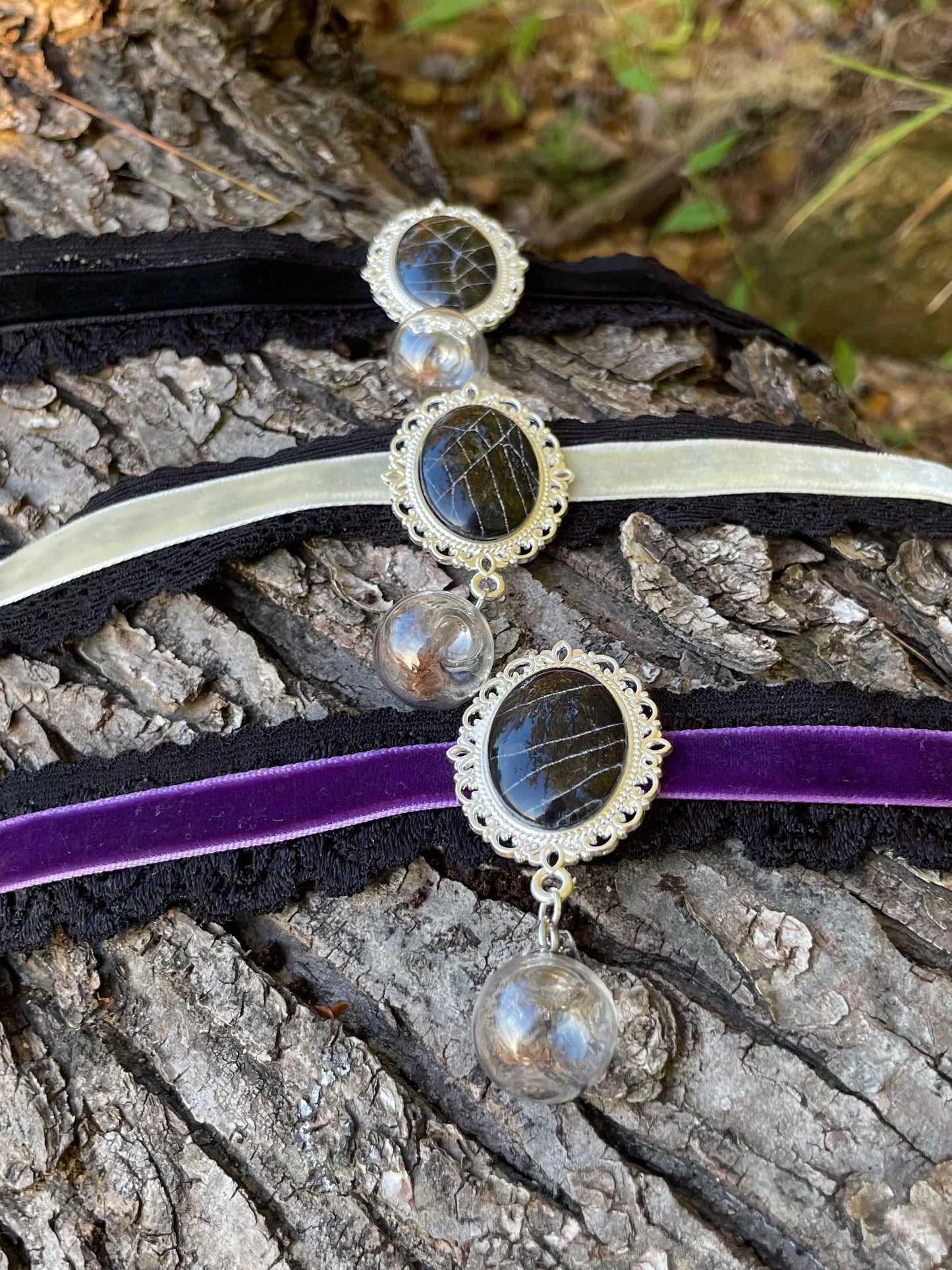 Real Spiderweb and Tarantula Molt Chokers