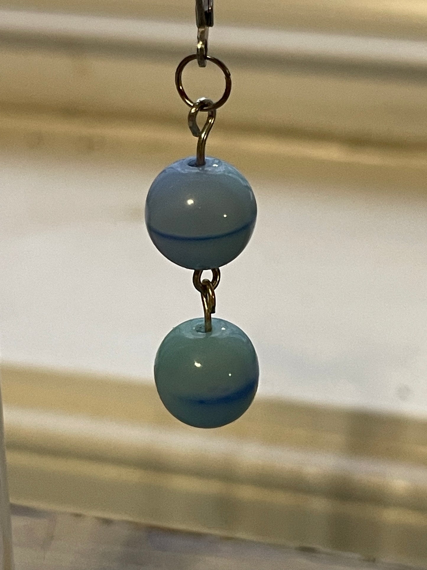 Asymmetrical Uranium Glass UV Glow Earrings