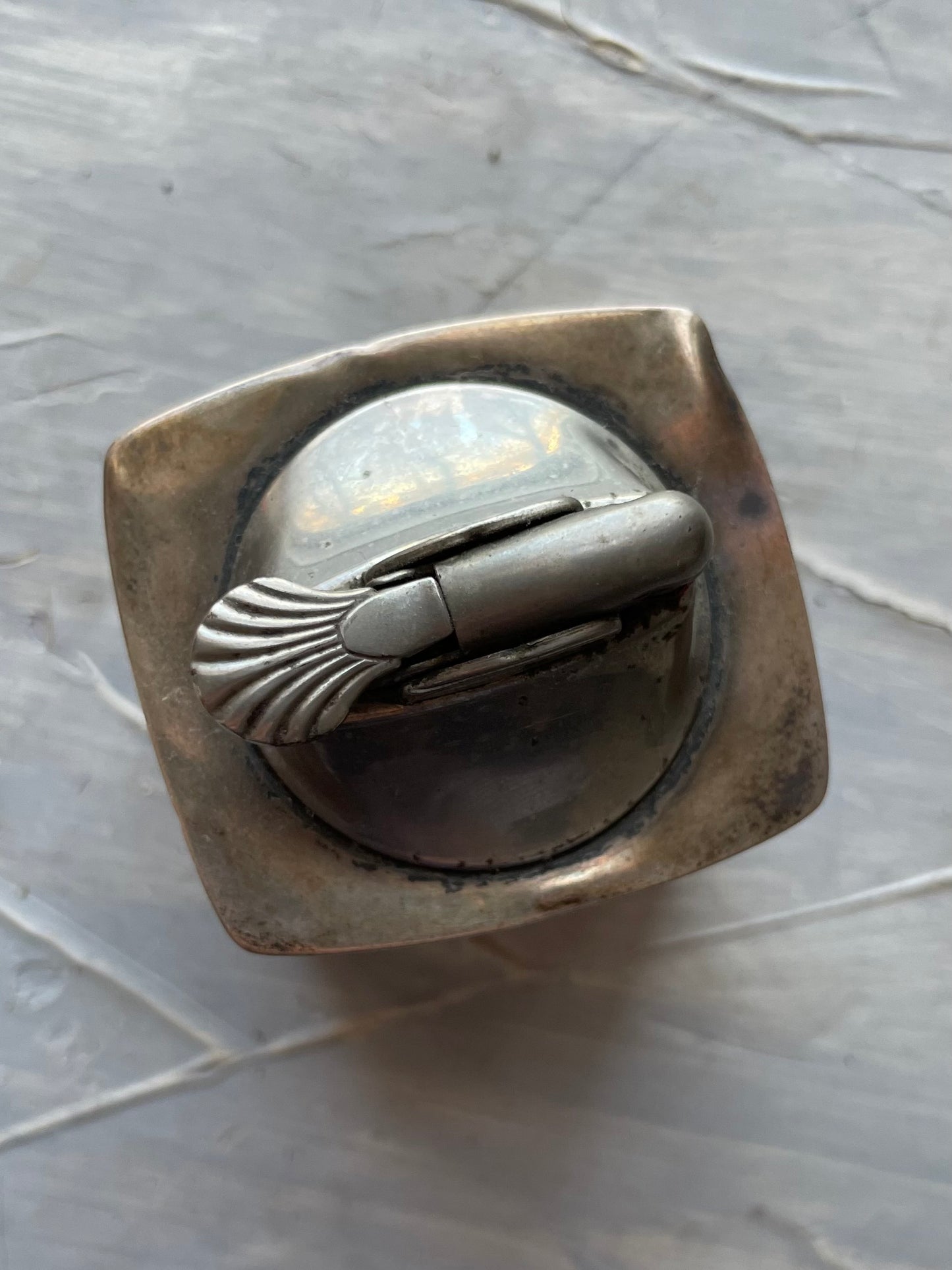 Vintage Sterling Inscribed Initial Table Lighter