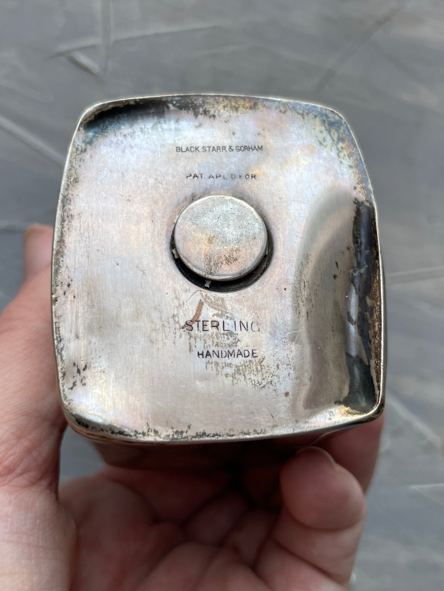 Vintage Sterling Inscribed Initial Table Lighter