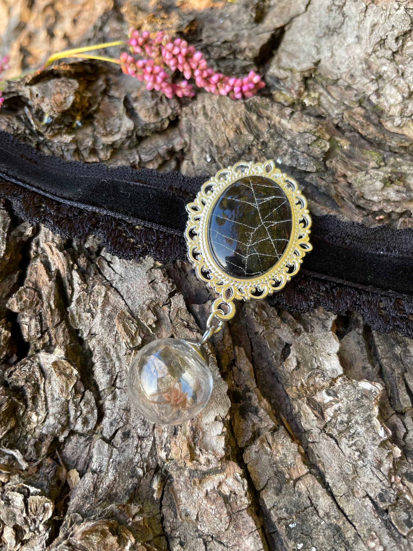 Real Spiderweb and Tarantula Molt Chokers