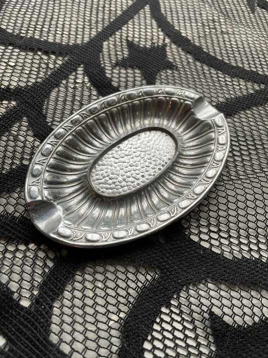 1940's Silver Japanese Ashtray Dish