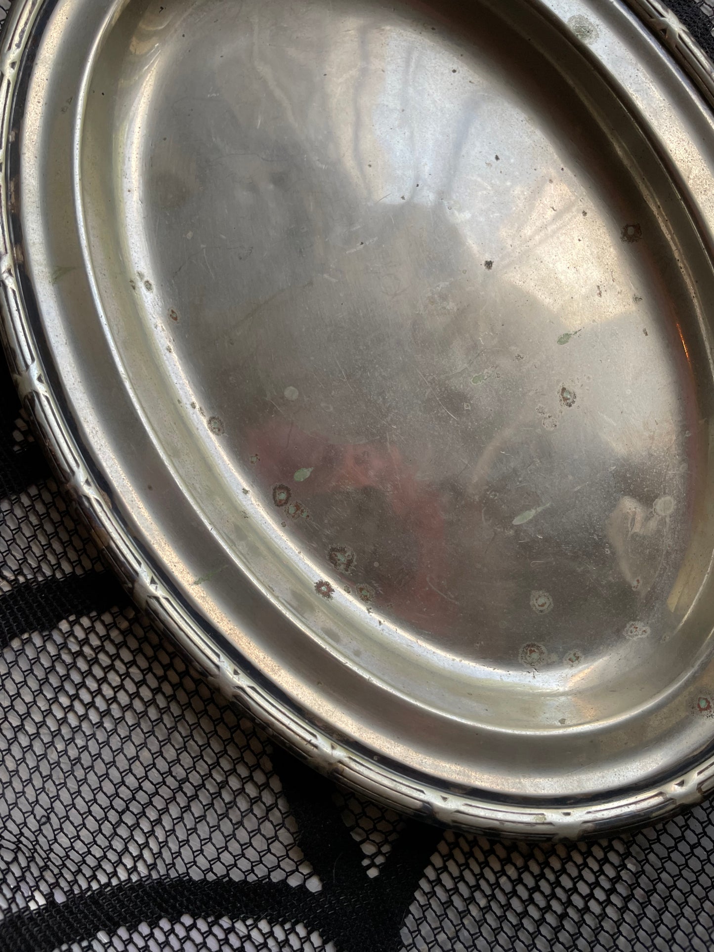 Antique Silver Rolling Tray