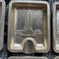 1940's Metal Empire State Building Ashtray Set