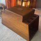 Vintage Walnut Stash Box with Pipe Storage and Grinder Tool