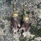 Mummified Opossum Paw Earrings