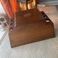 Vintage Walnut Stash Box with Pipe Storage and Grinder Tool