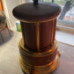 Rare 1950's Mr. Guy Los Angeles Italian Leather and Brass Musical Carousel Pre-roll Dispenser