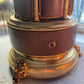 Rare 1950's Mr. Guy Los Angeles Italian Leather and Brass Musical Carousel Pre-roll Dispenser