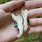 Silver Rabbit Mandible with Crystals Earrings