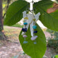 Silver Rabbit Mandible with Crystals Earrings