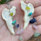 Silver Rabbit Mandible with Crystals Earrings