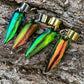 Jewel Beetle Elytra Ear Cuffs