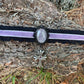 Lilac Python Shed and Cross Choker Necklace