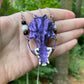 Metallic Violet Mink Skull Necklace