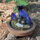 Iridescent Mink Skull, Beetle, and Butterfly Geode Cloche Display