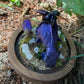 Iridescent Mink Skull, Beetle, and Butterfly Geode Cloche Display