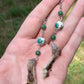 Mummified Packrat Paw with Real Jade Bead Earrings