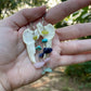 Silver Rabbit Mandible with Crystals Earrings