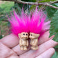 Mini Troll Doll Earrings (Multiple Colors)