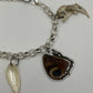 Oddity Charm Bracelet with Rodent Mandible, Butterfly Wings, Python Vertebra, and Seashell