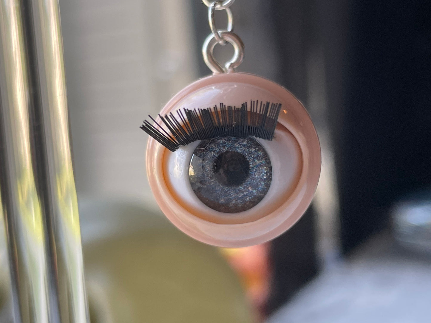 Creepy Blinking Doll Eye Earrings